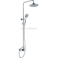 KDS-09 in-stock factory price shower hose shower mixer set solid copper bathroom with big ring handle rain shower with slide bar